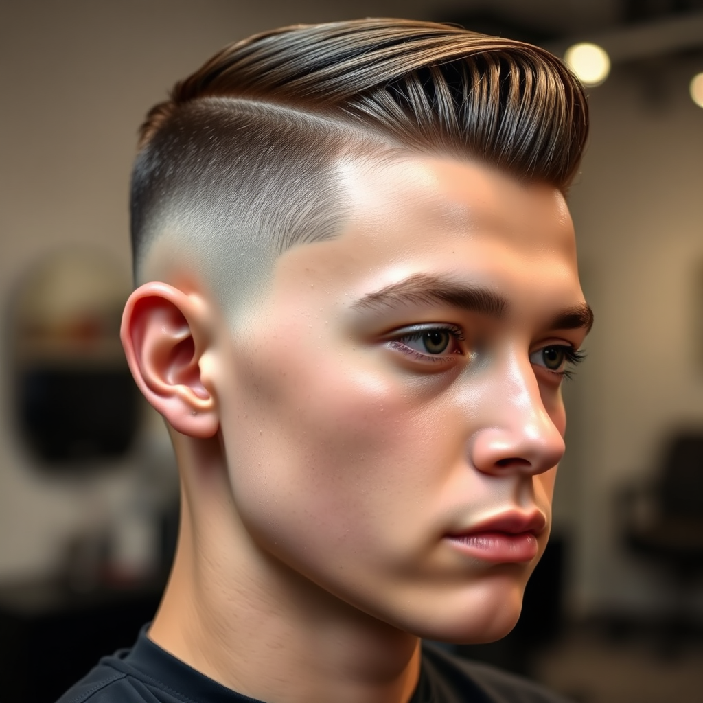 Skin fade detail with sharp contrast