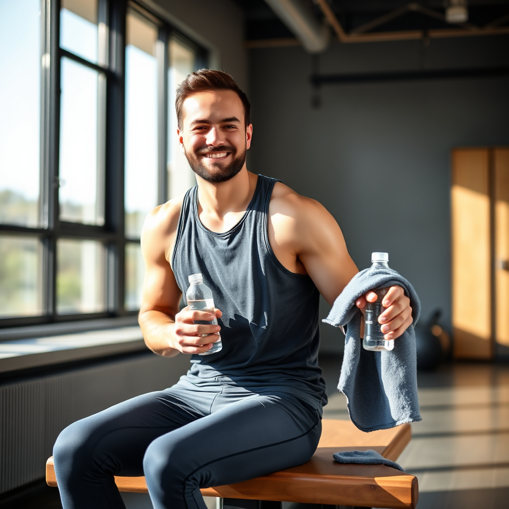 Post-workout smile