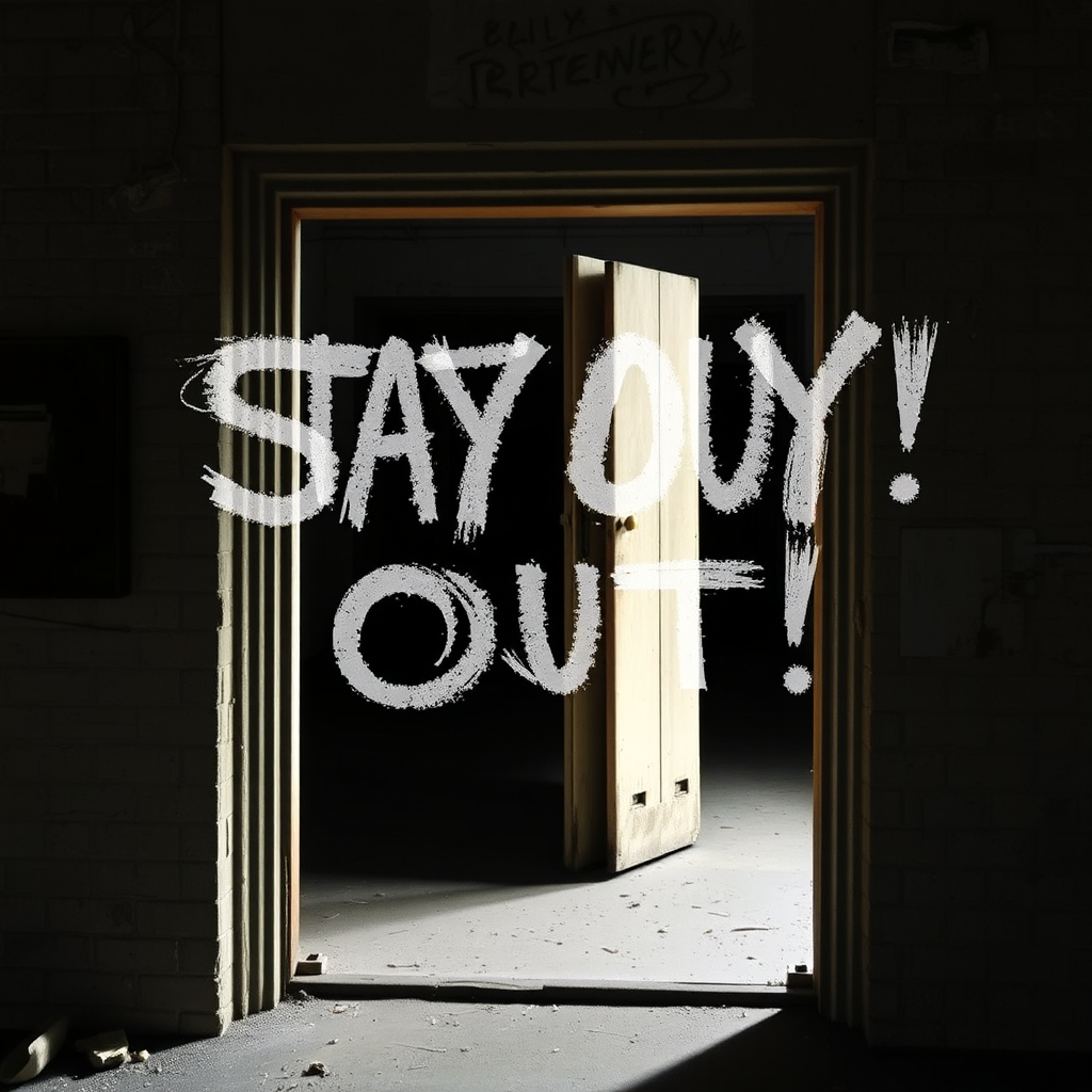 spray painted threat