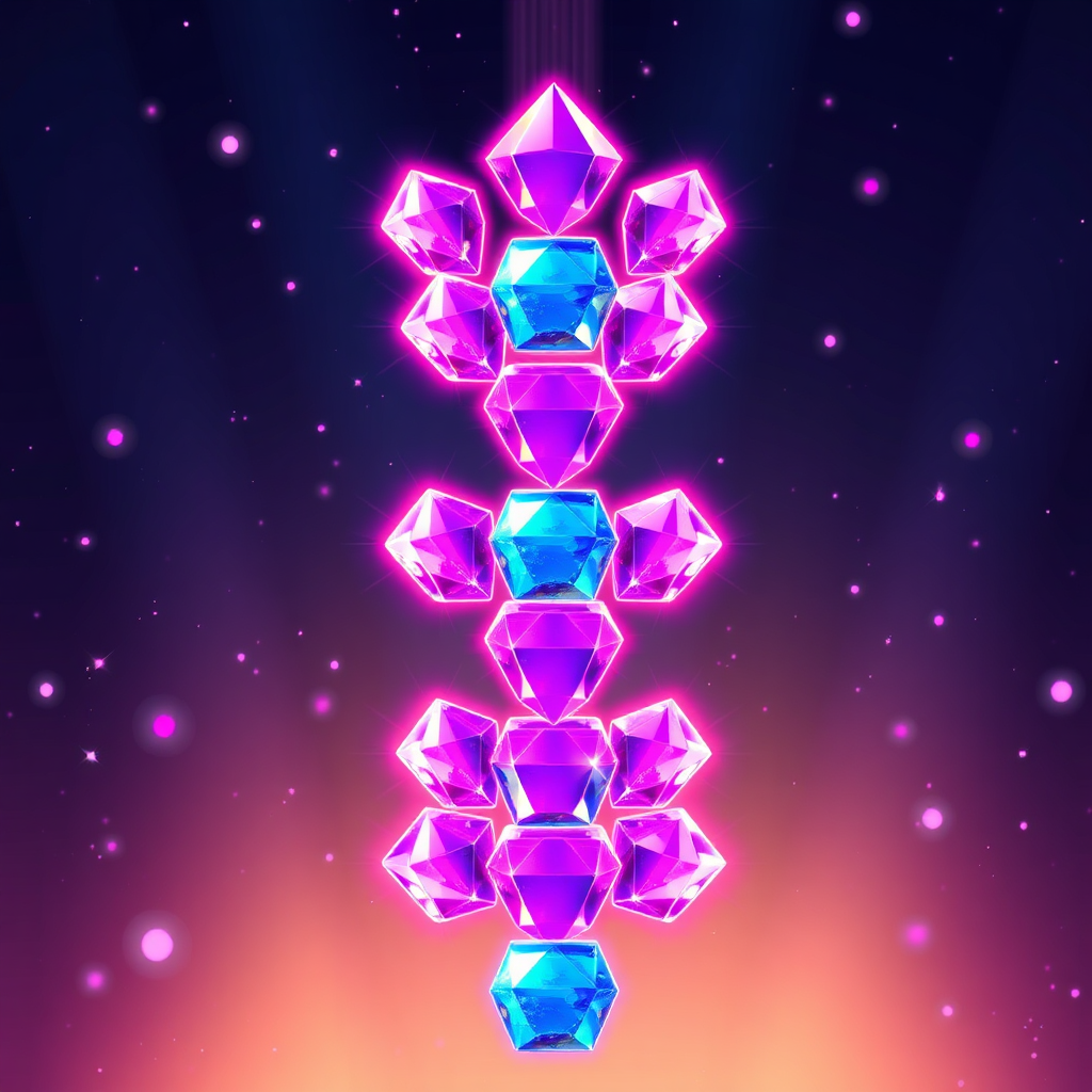 Neon Crystal Stack