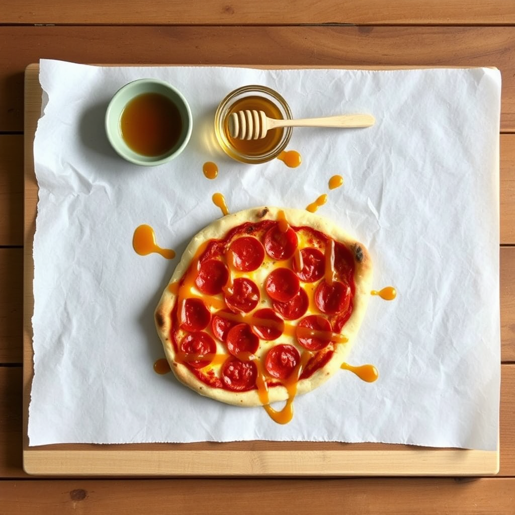 Pepperoni with chili honey