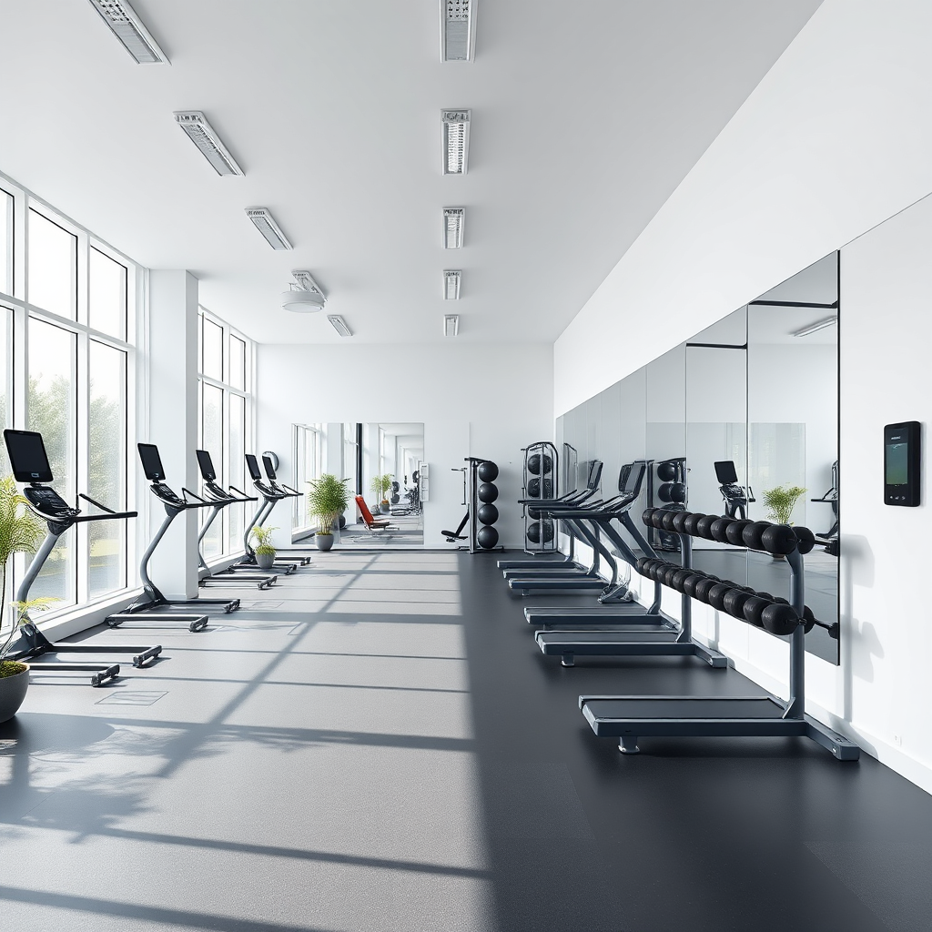 Clean fitness studio
