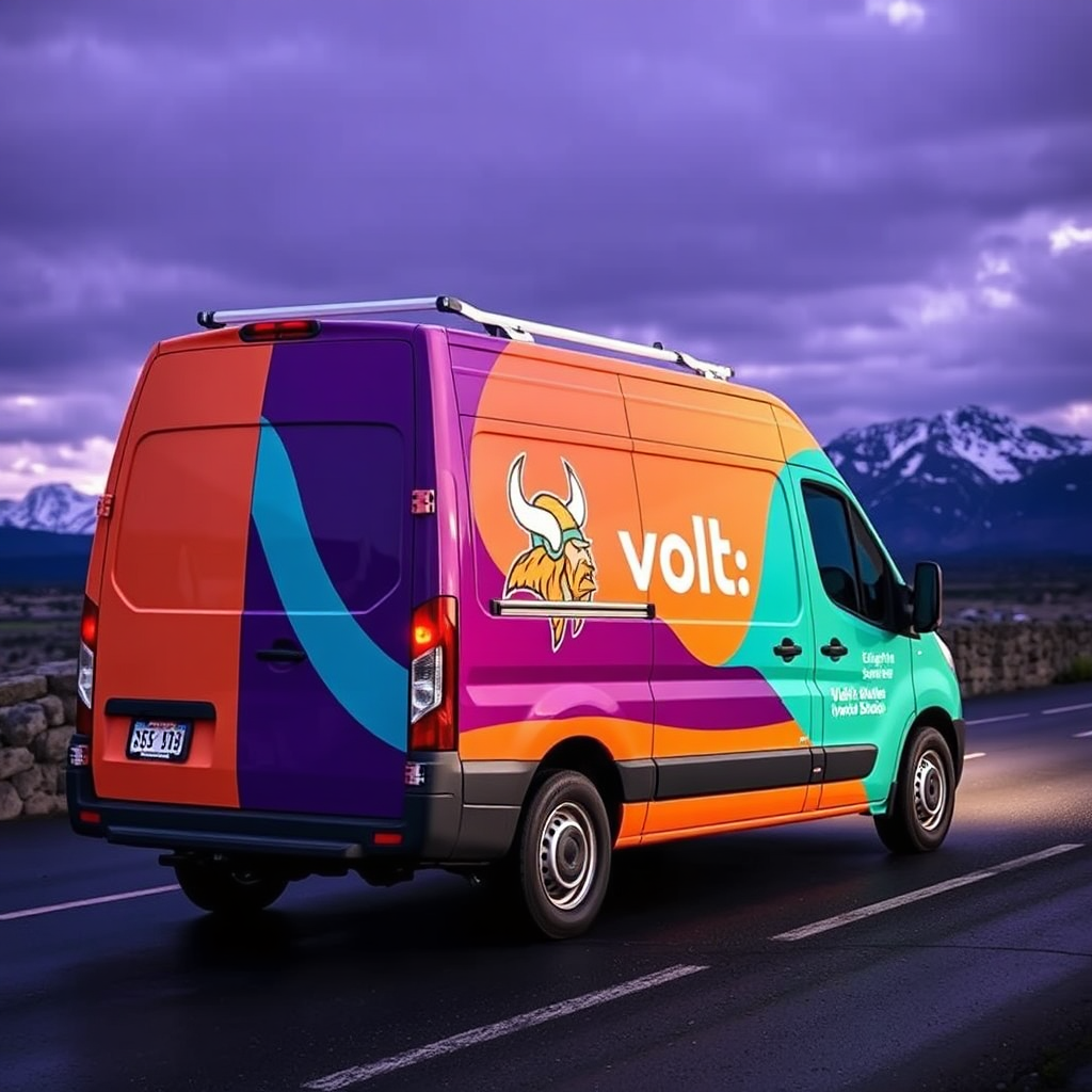 Volt Vikings service van in dramatic setting