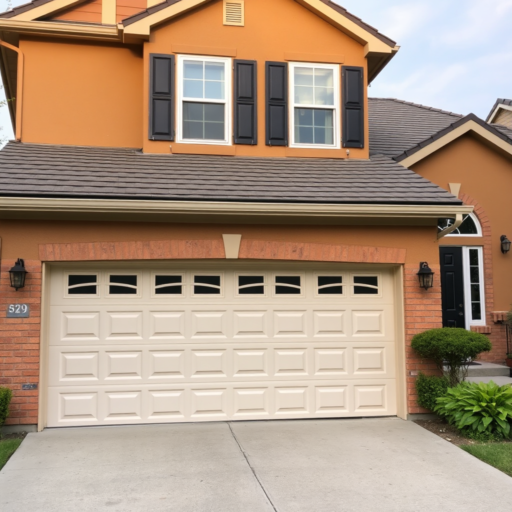 Charming home with upgraded garage door
