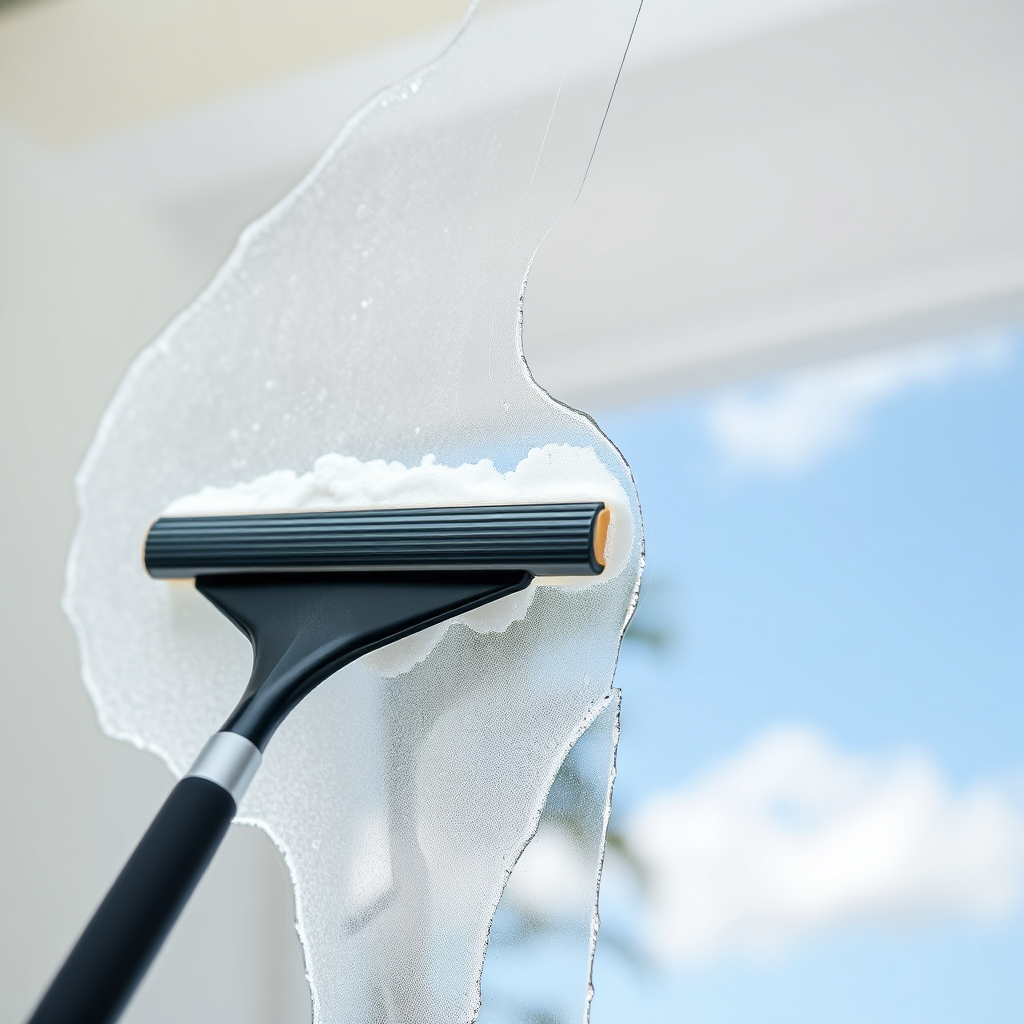 Window cleaning service in action