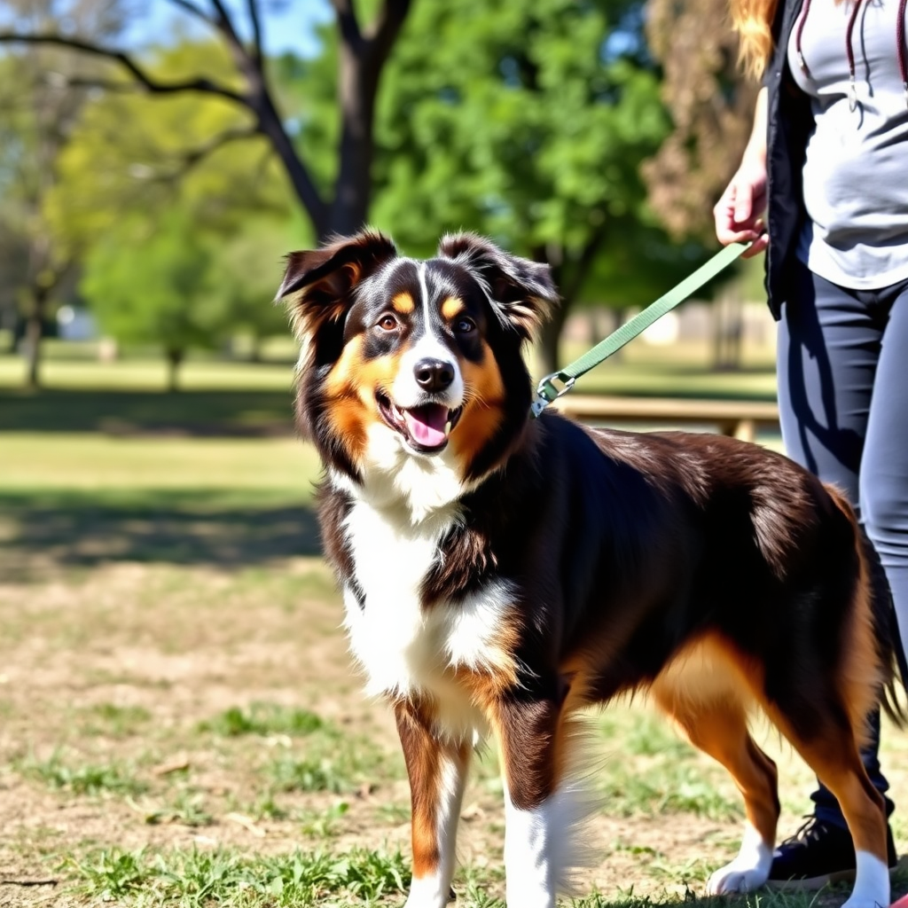 Dog training session