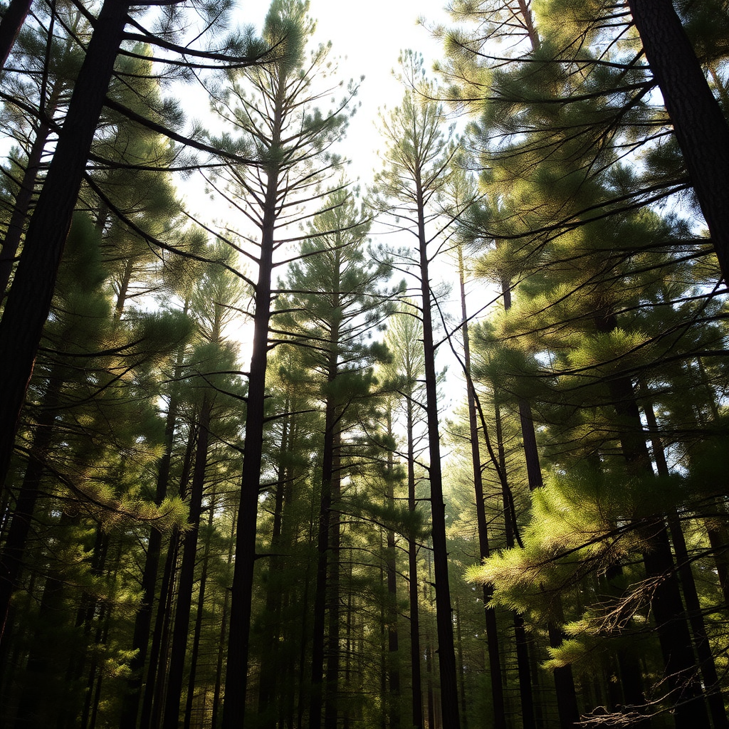 Lush Alabama forest with valuable timber