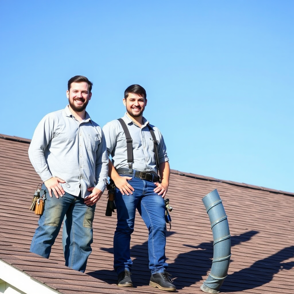 Roofing crew on a house