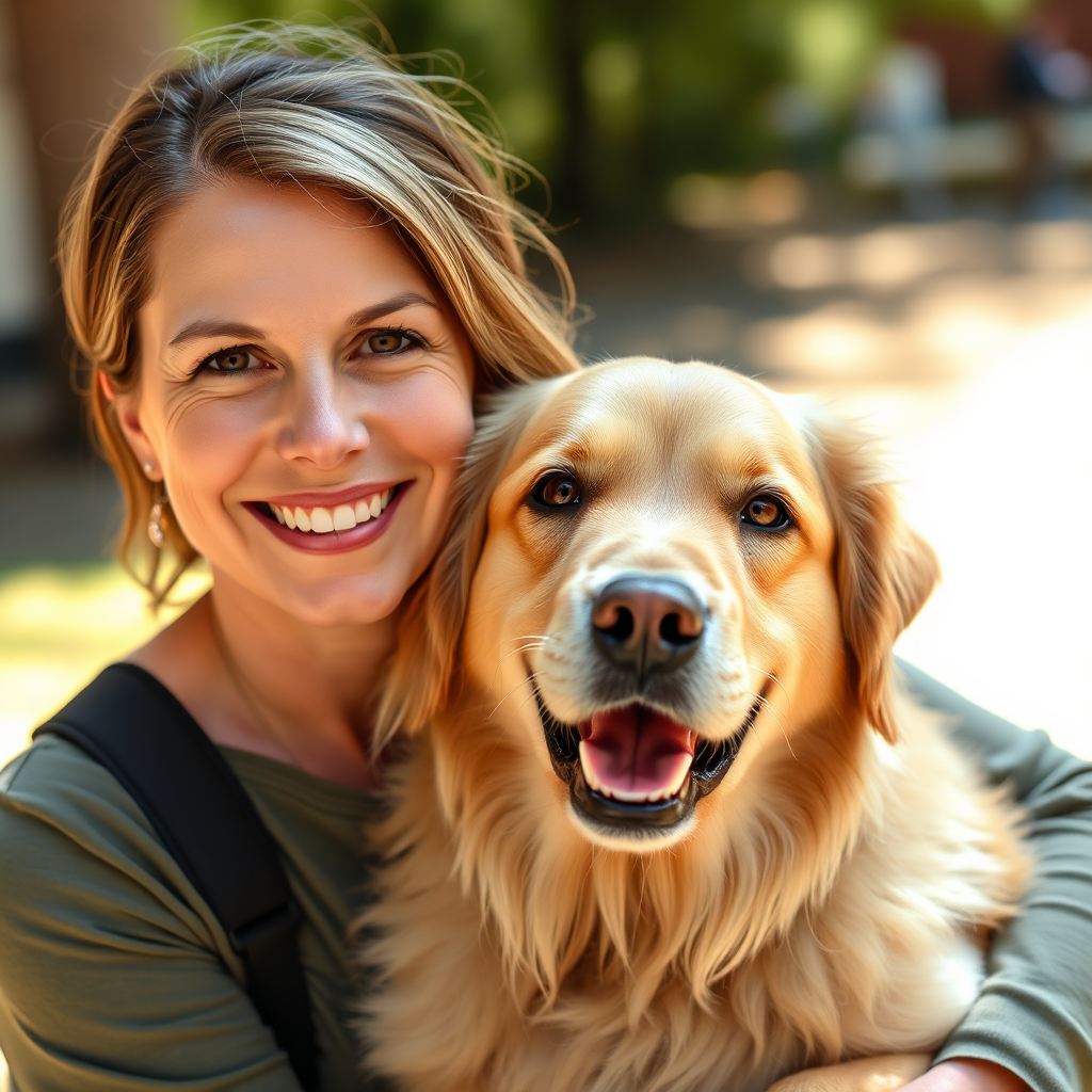 Sarah J. and her Golden Retriever, Max