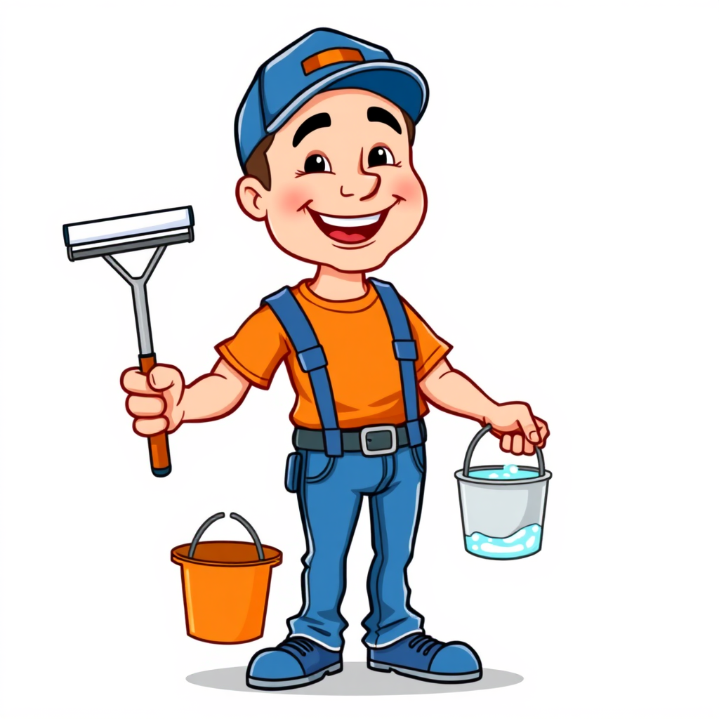 Jeff the window cleaner mascot