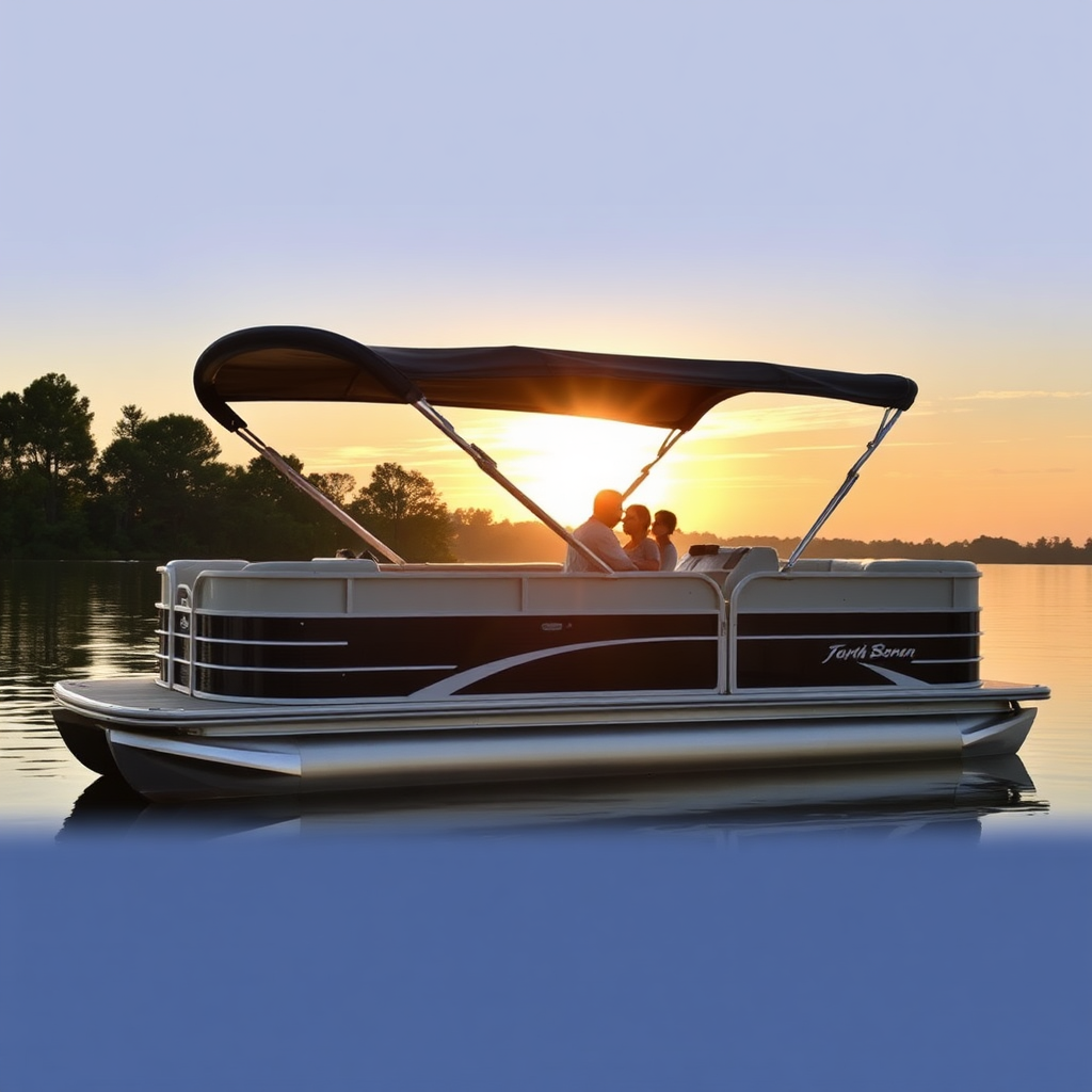 Luxurious pontoon boat