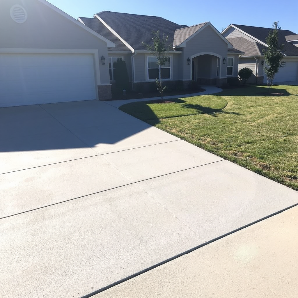 Clean driveway after cleaning