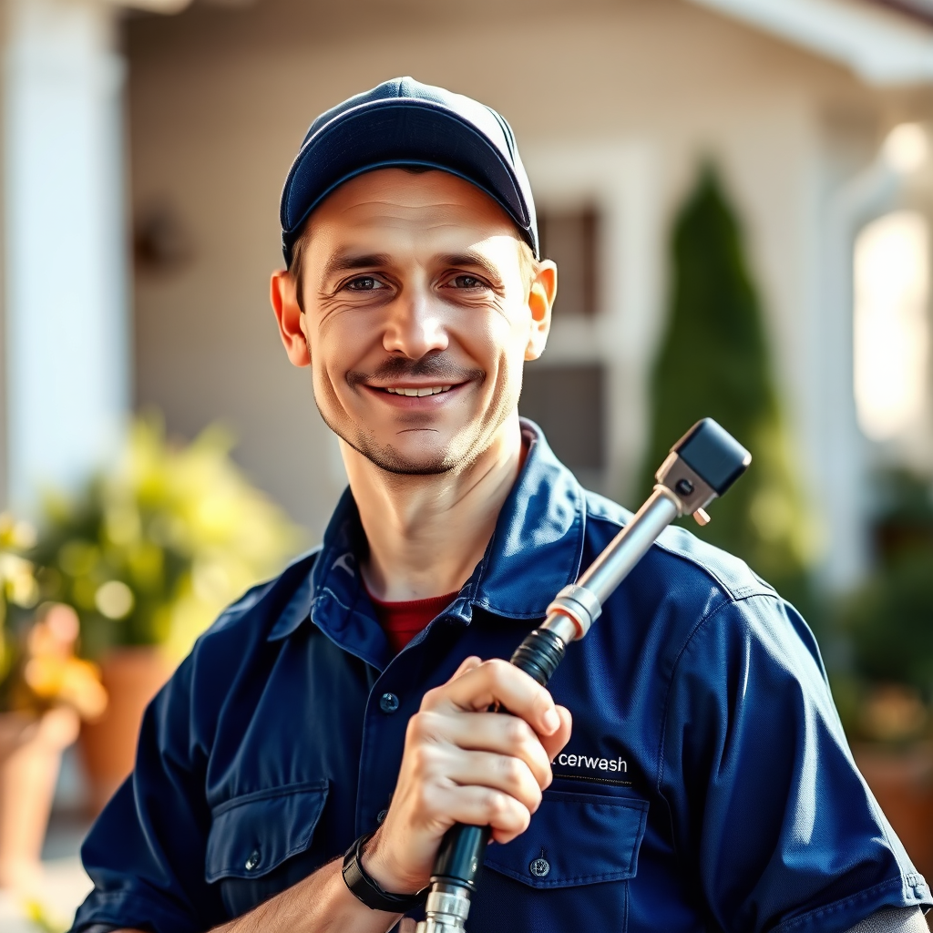 Professional worker ready to clean