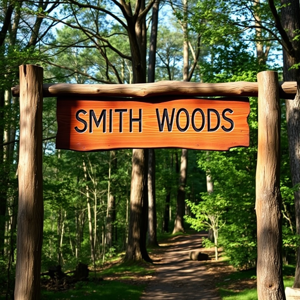 Smith Woods entrance sign