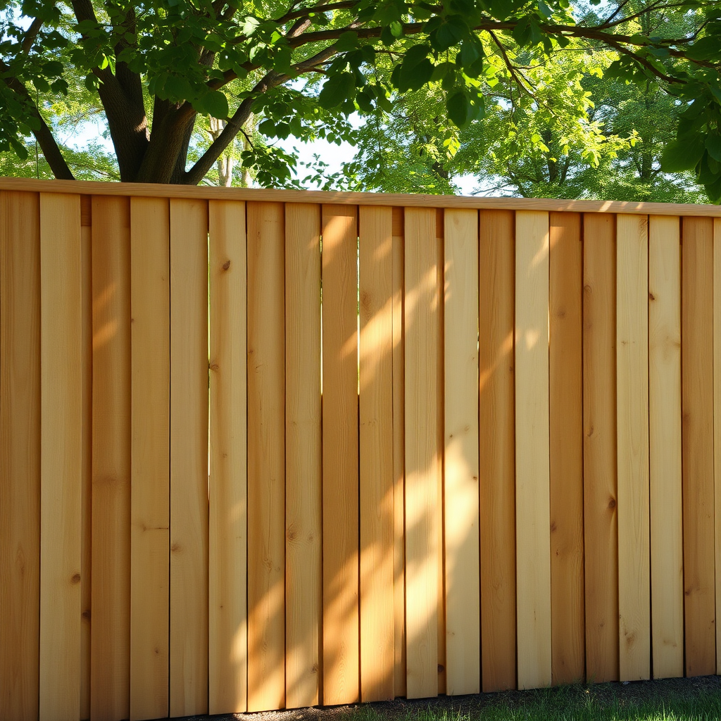 Rustic cedar wood privacy fence