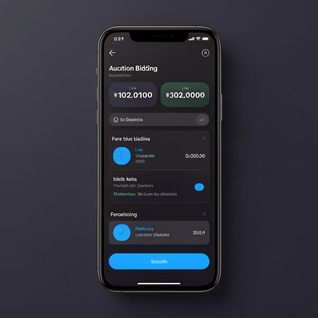 Bidding Kings mobile app interface