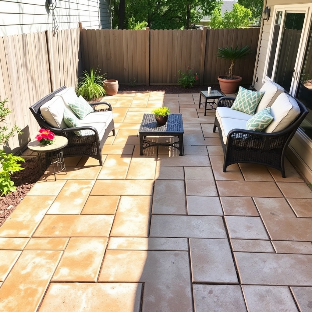 Clean patio after cleaning