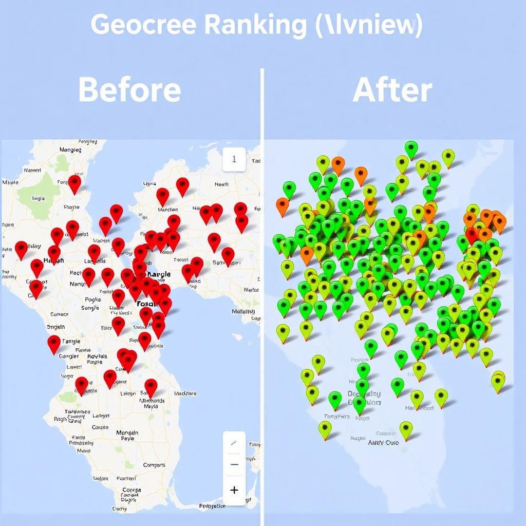 Before and after Google Maps ranking
