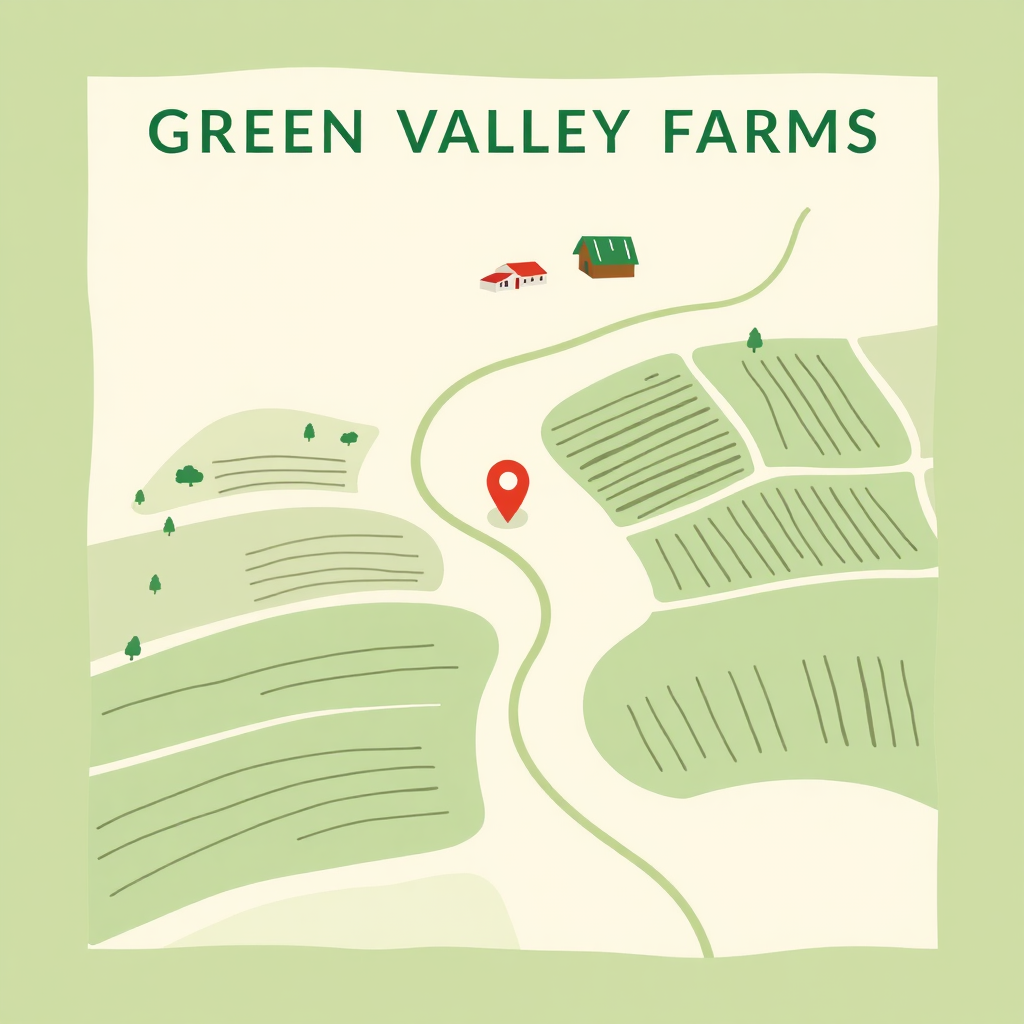 Map showing Green Valley Farms location