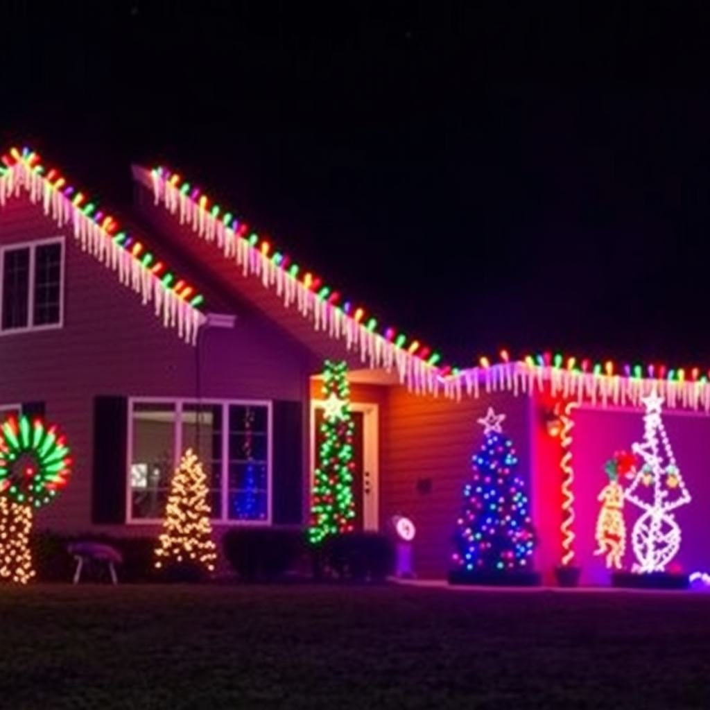 Residential Christmas light display