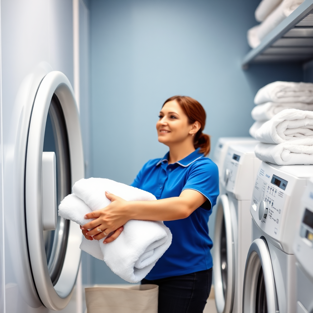 Cleaner folding towels