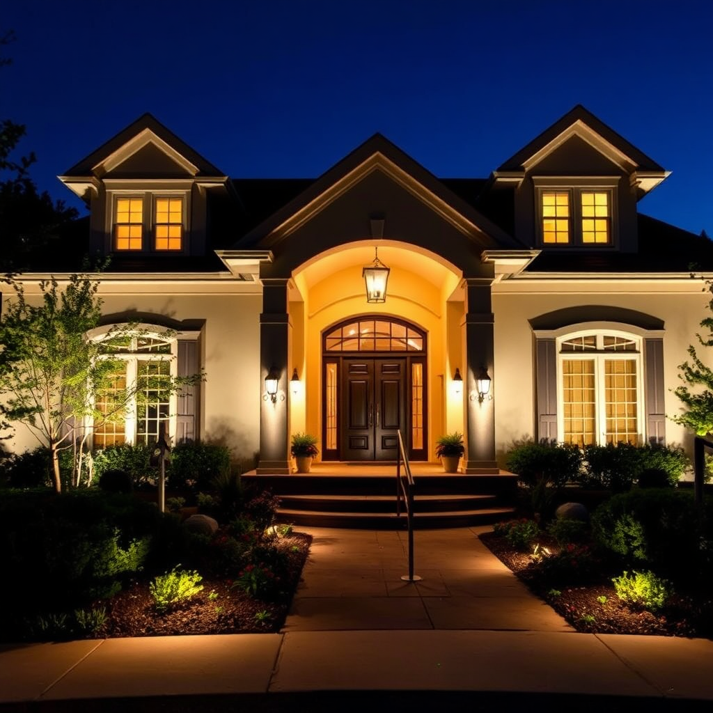 Elegant home entrance lighting