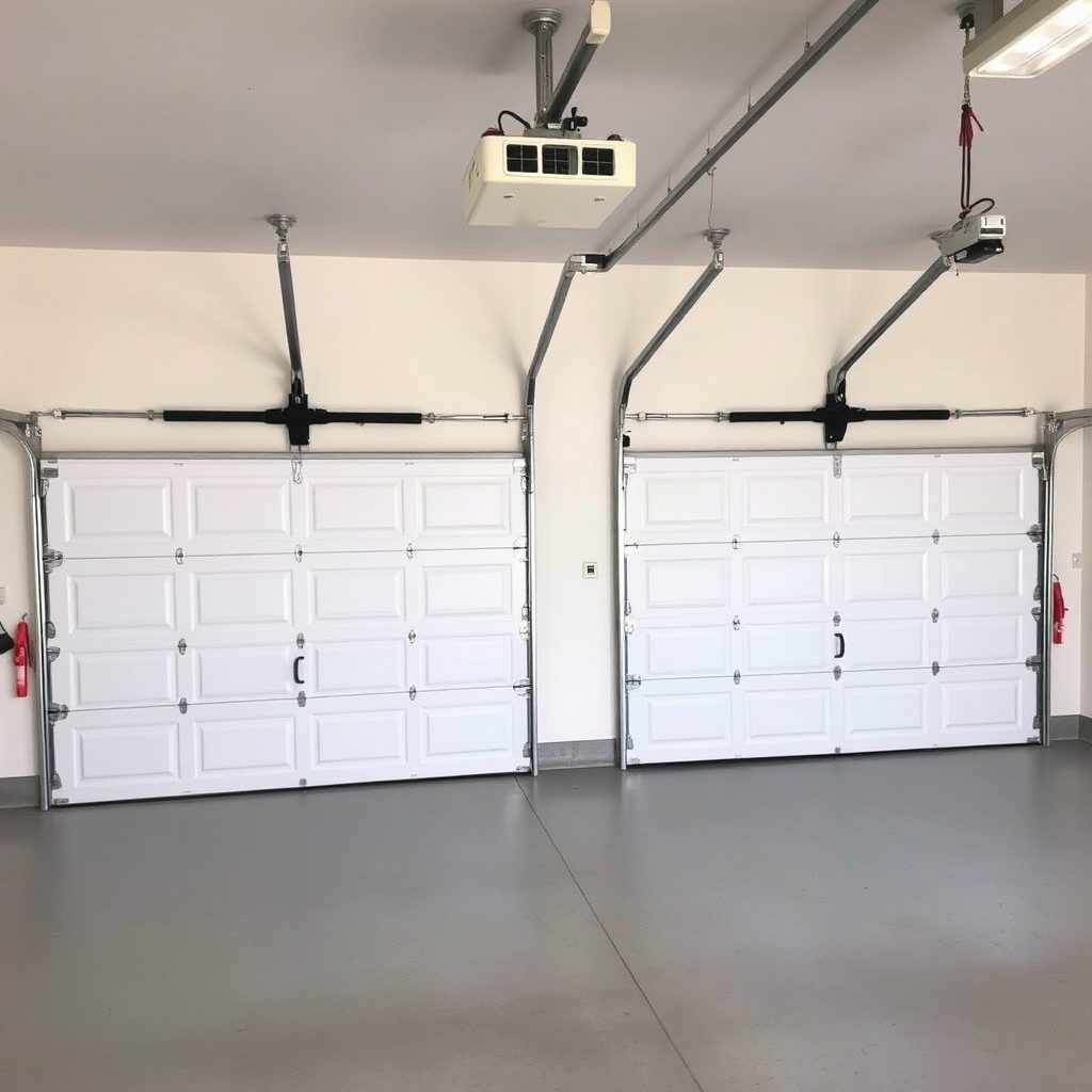 Interior view of new garage doors