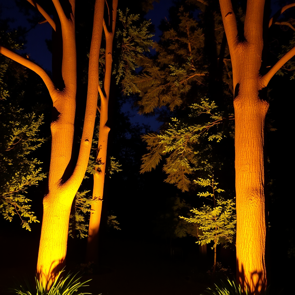 Uplighting on trees