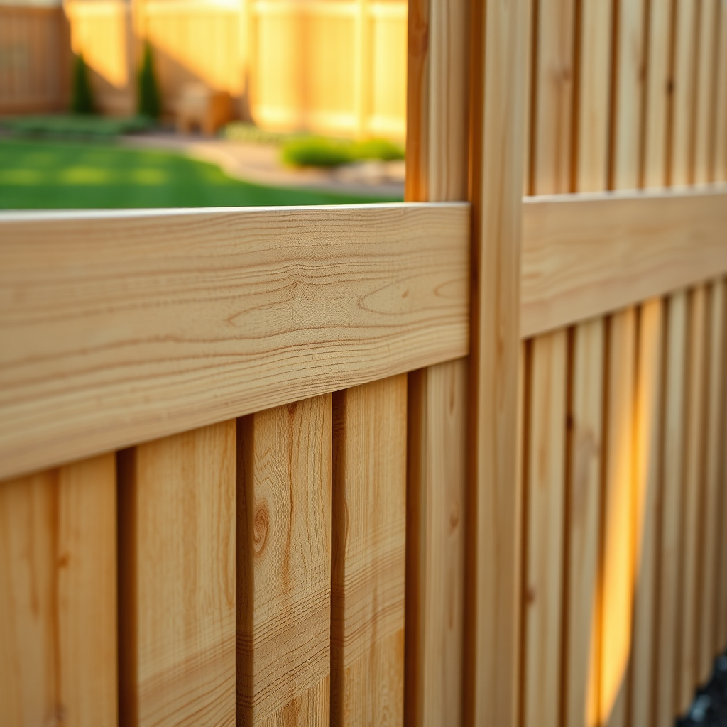 Cedar privacy fence