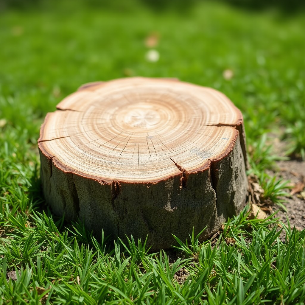 Stump grinding result