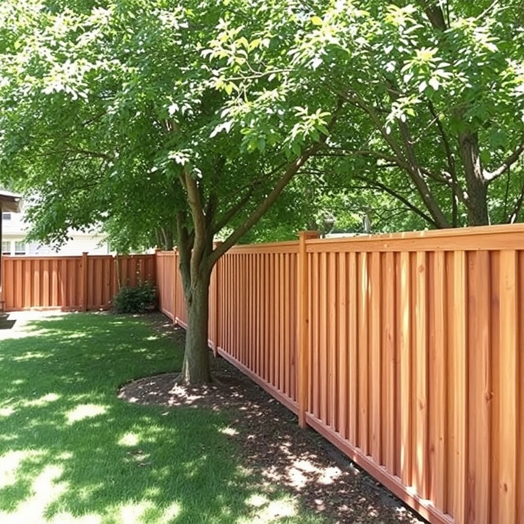 Shadowbox cedar fence
