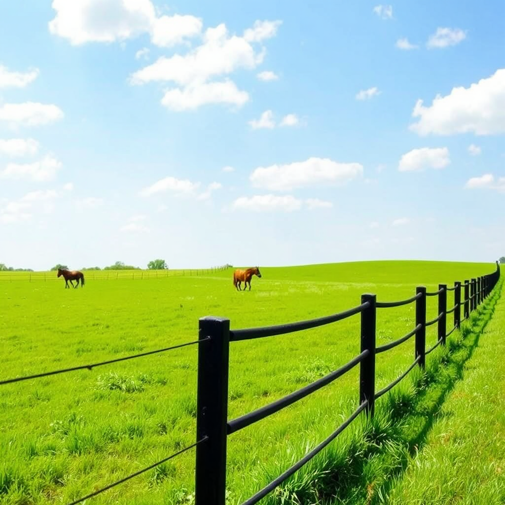 Three-rail farm fence