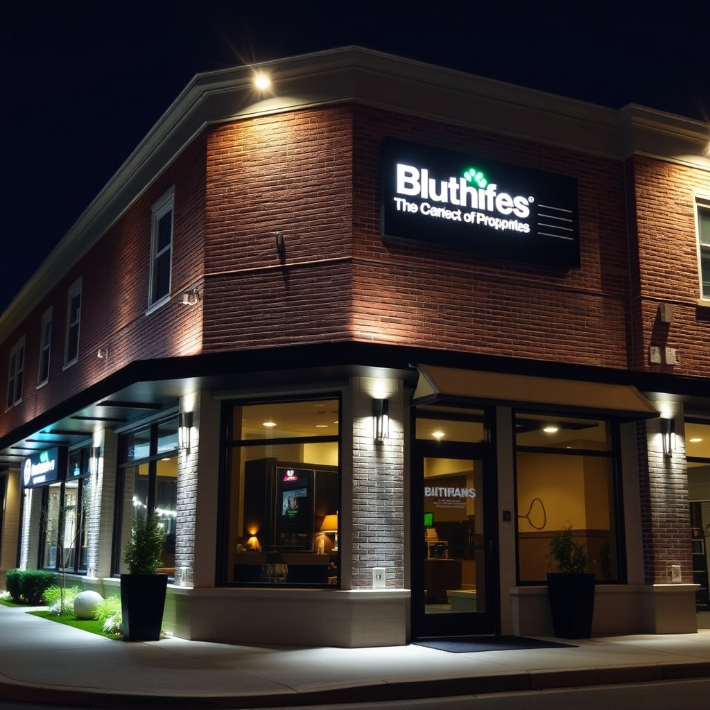 Commercial property exterior lighting