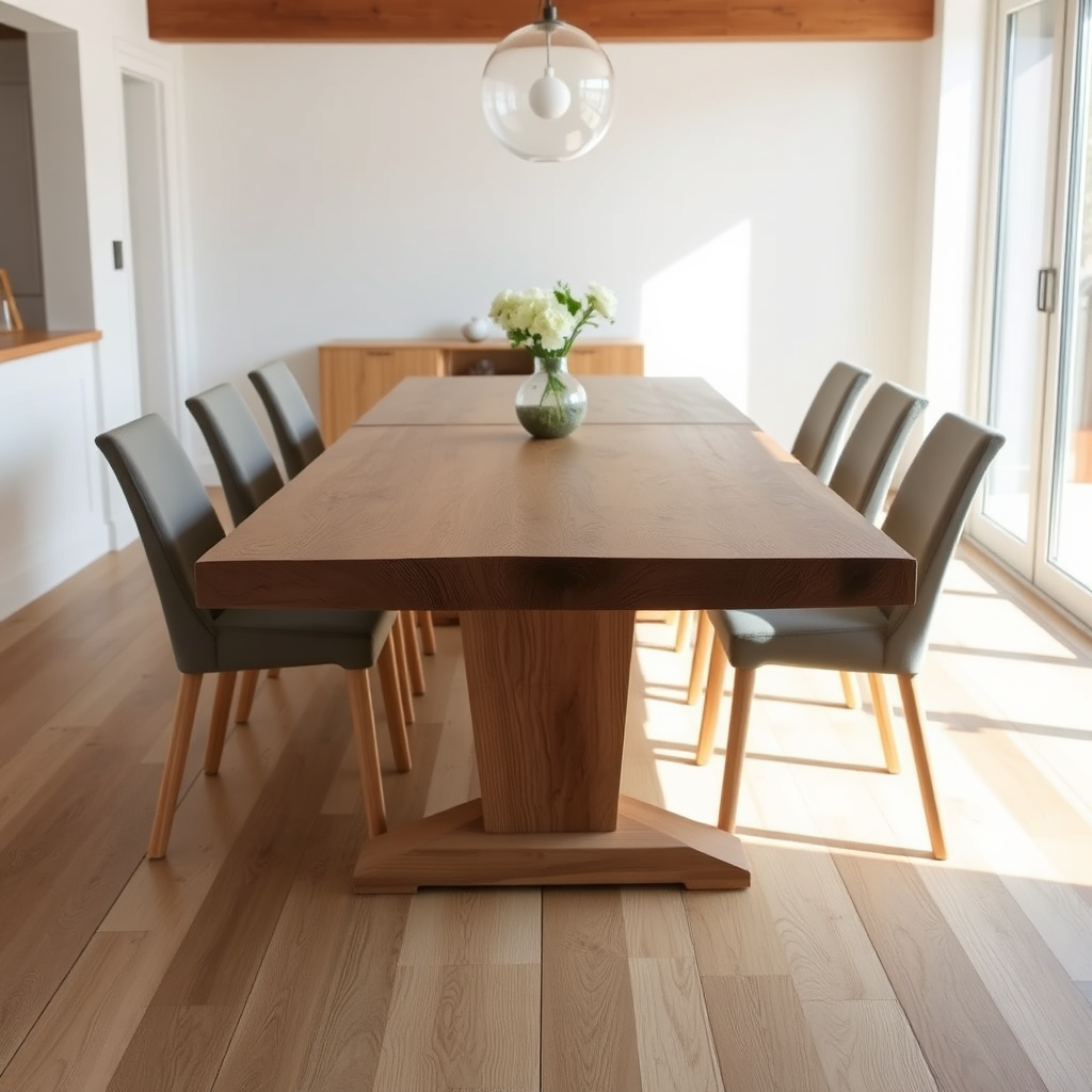 Handcrafted live edge dining table