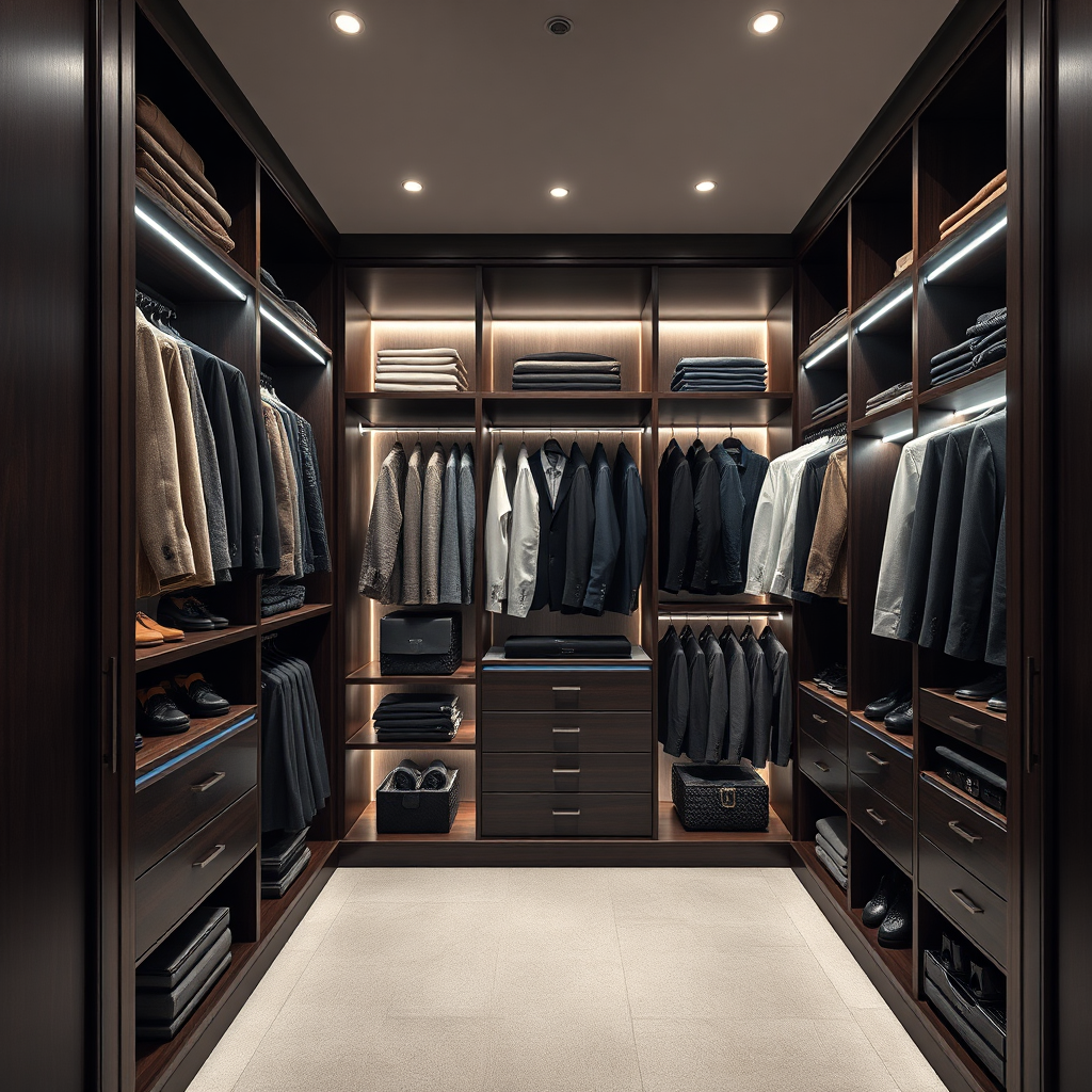Custom walk-in wardrobe design