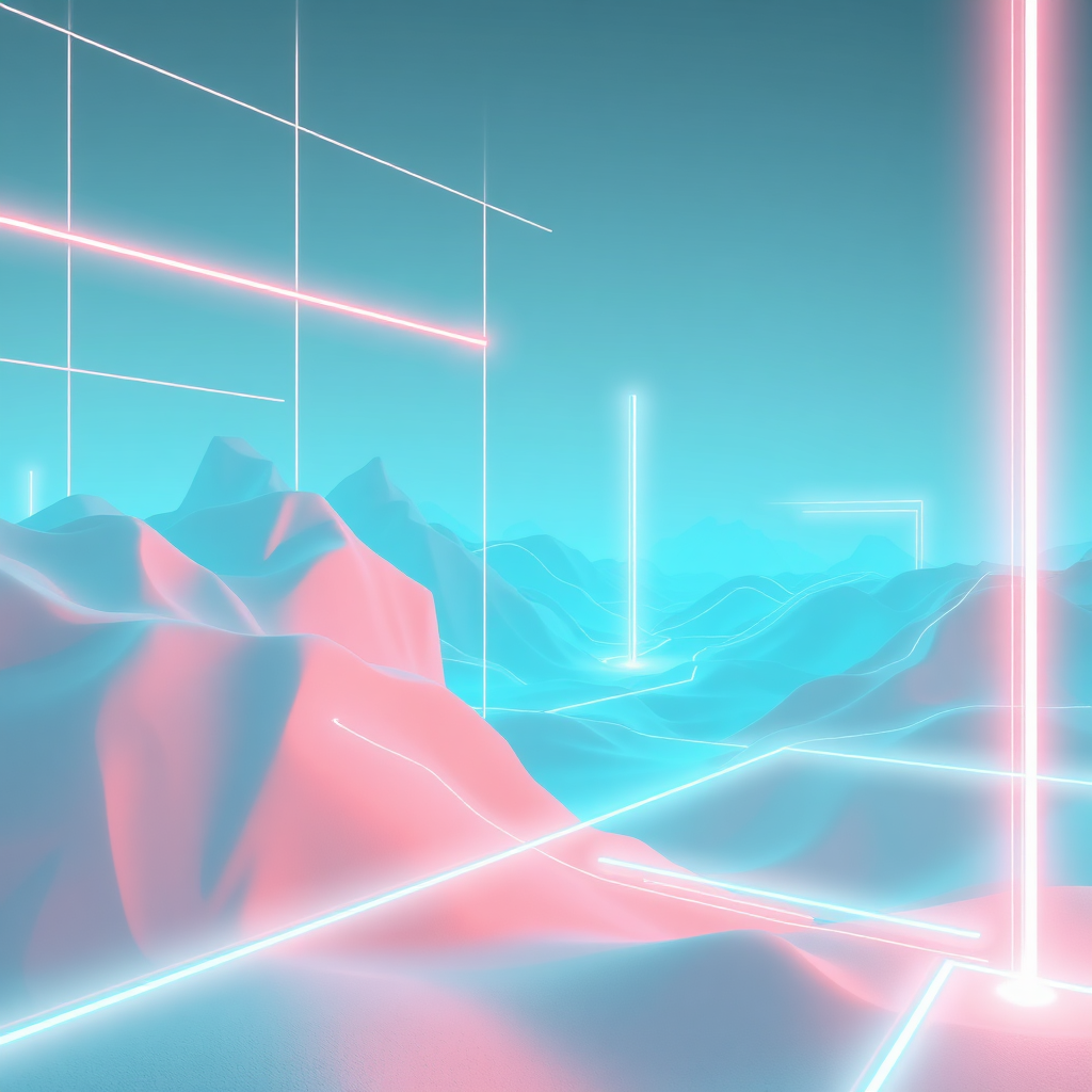 Abstract digital landscape