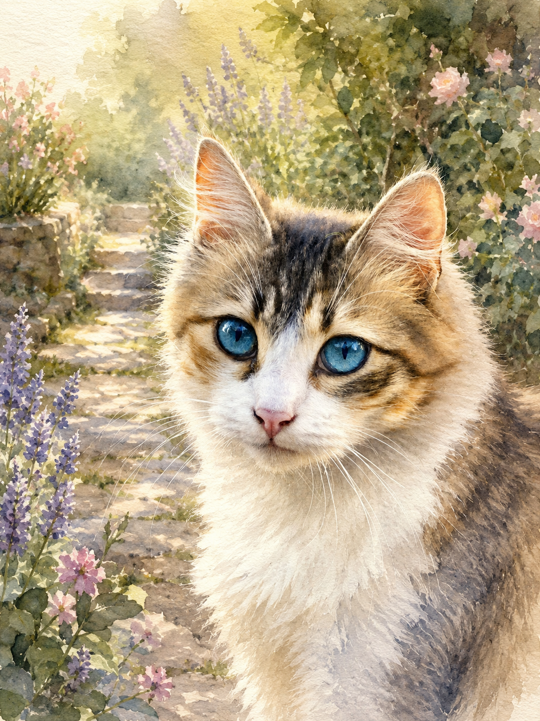 Scenic Watercolor Portrait