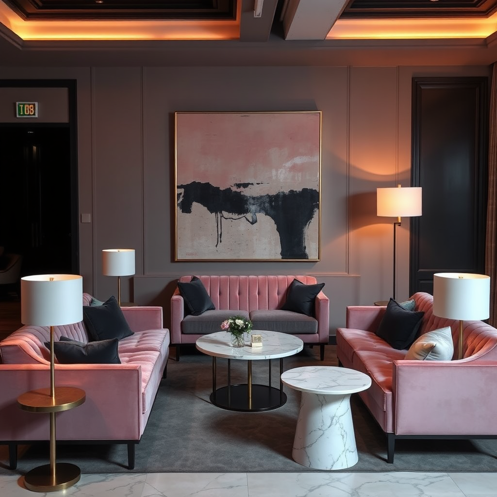 Chic lounge area for guests