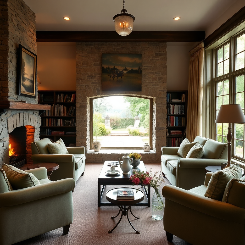 Cozy common area at Hearts Landing