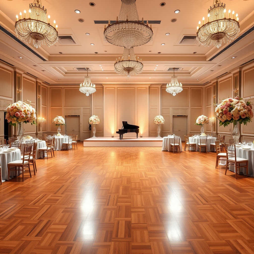 Elegant reception hall at Hearts Landing