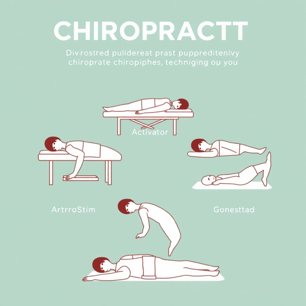 Illustration of chiropractic techniques