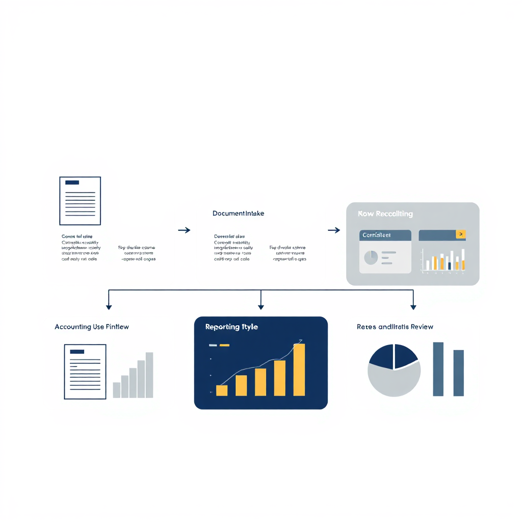 Illustration of an accounting workflow