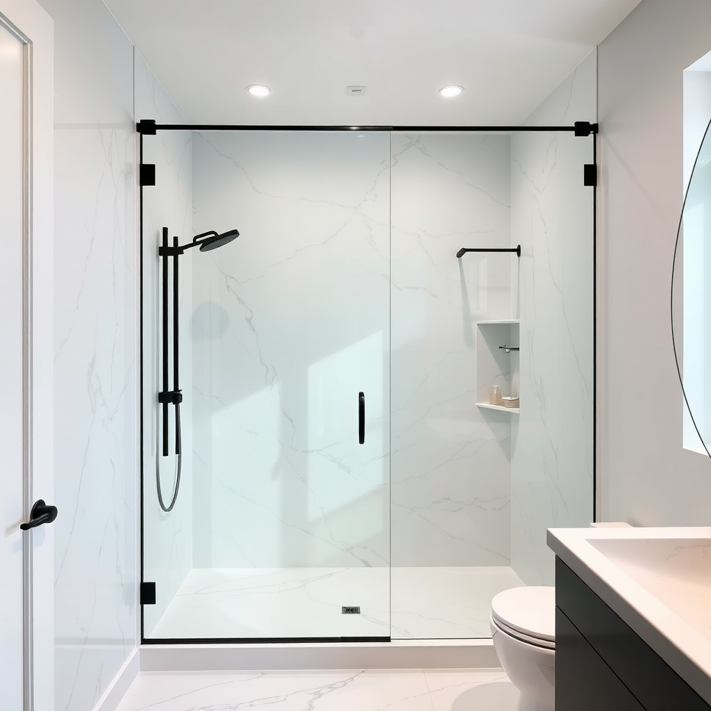 Modern residential bathroom renovation