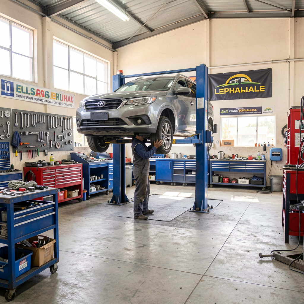 Inside Ellisras Auto Panelbeaters workshop