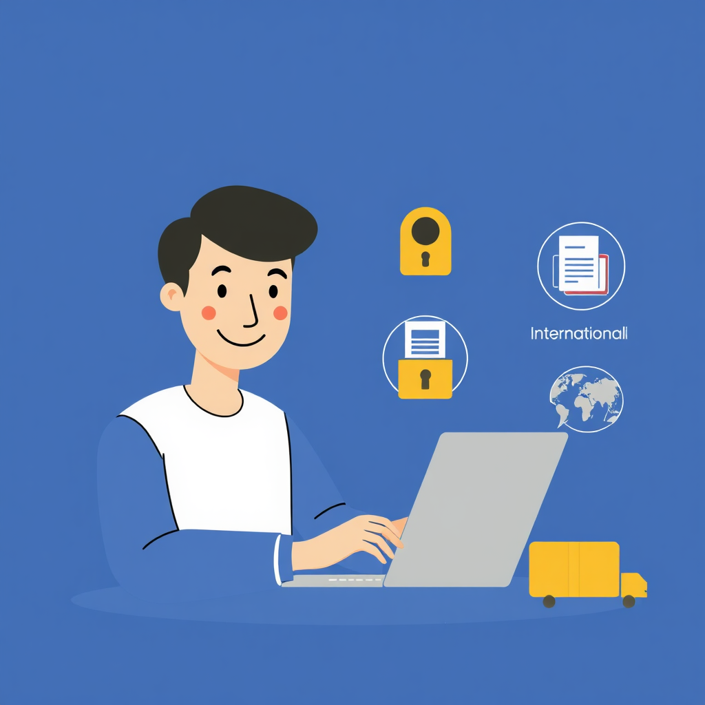 Illustration of online order submission process