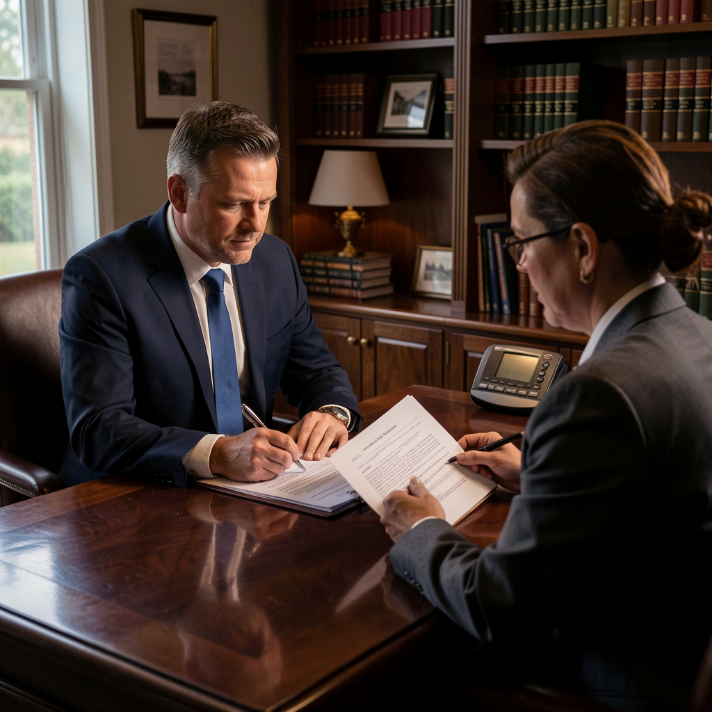 Professional Notary Signing Agent at work