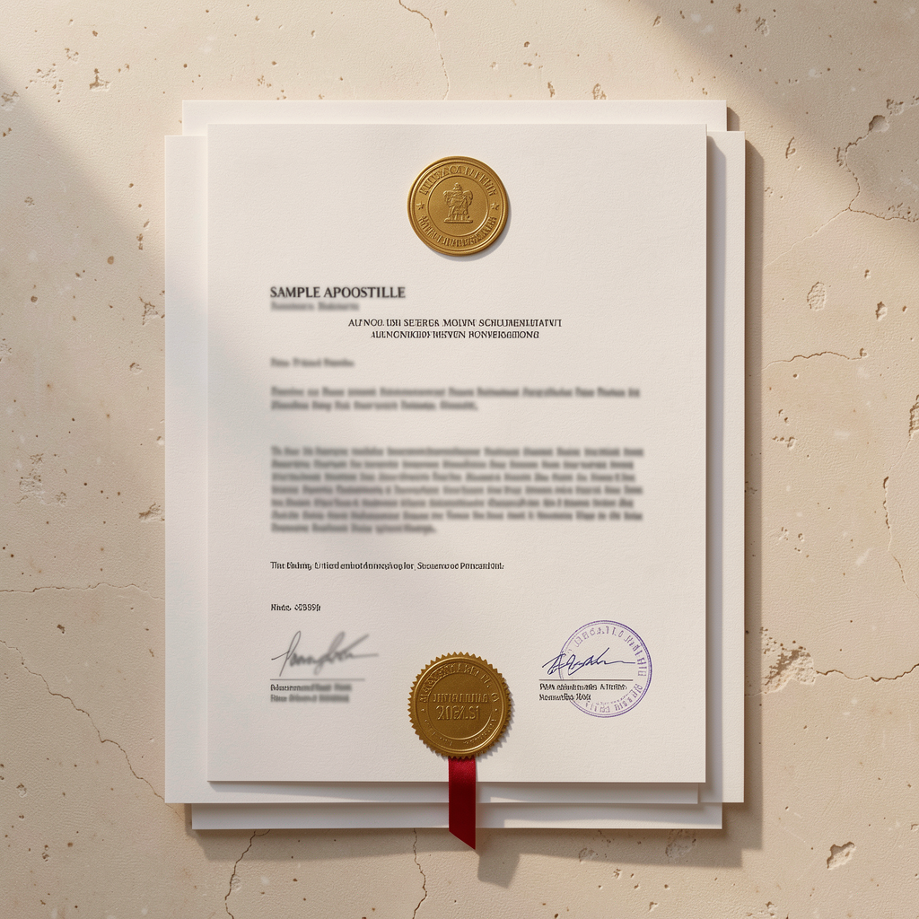 Apostille document stack