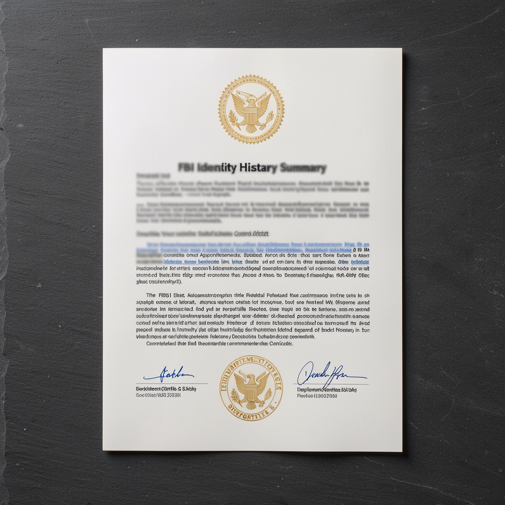 FBI Identity History Summaries Apostille