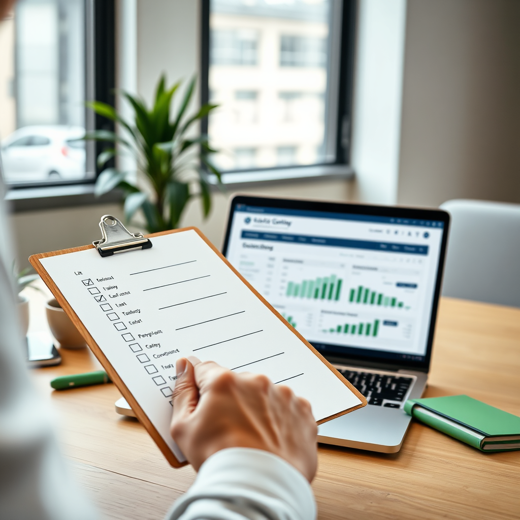 Operations manager reviewing a structured readiness checklist