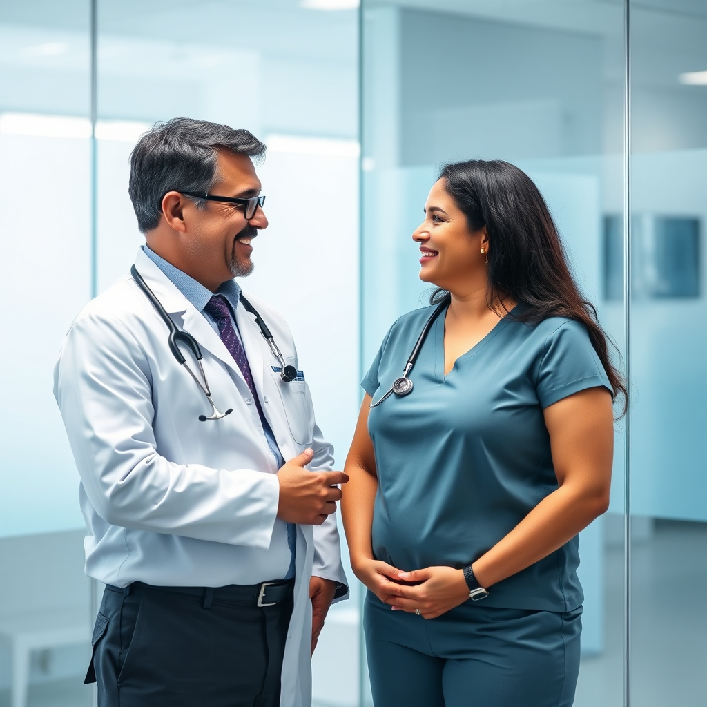 Doctor and patient in a premium clinical setting